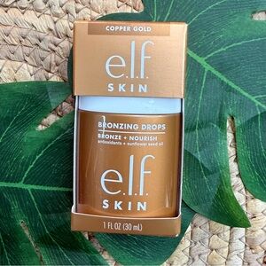 NEW! elf Skin Bronzing Drops Liquid Bronzer for Face & Body 1 fl oz Copper Gold